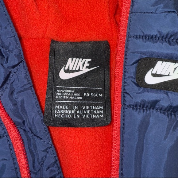 Nike Baby Boy Newborn Navy Blue and Red Snowsuit - Picture 4 of 4